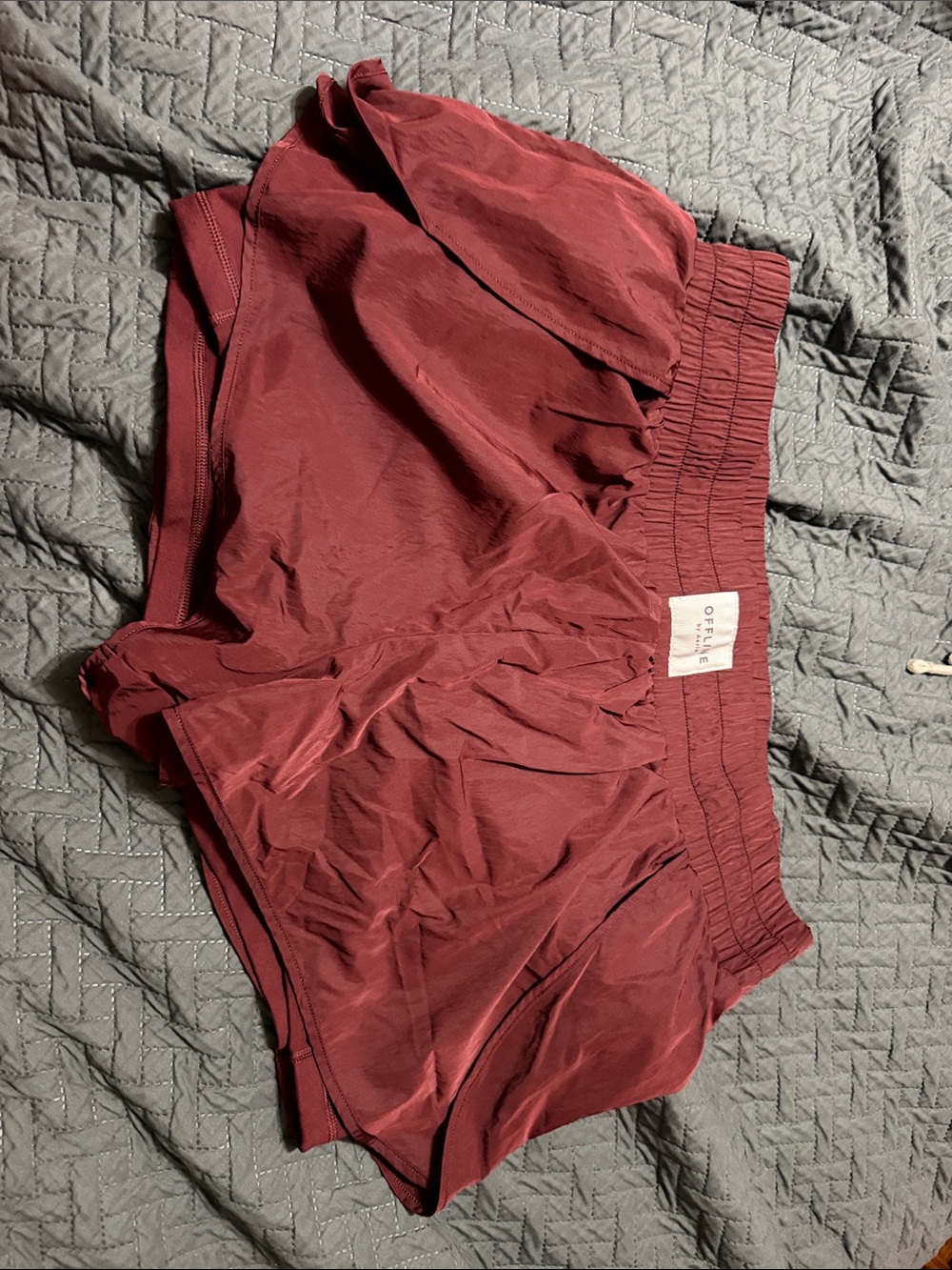 OFFLINE by Aerie Maroon Shorts